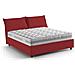 Letto Matrimoniale Sabrina, Letto Contenitore Con Rivestimento In Tessuto, 100% Made In Italy, Apertura Frontale, Con Materasso Cm 160x200 Incluso, Rosso - Foto miniatura 3