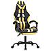 Sedia da Gaming Girevole con Poggiapiedi Nero e Oro Similpelle - Foto miniatura 1