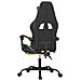 Sedia da Gaming Girevole con Poggiapiedi Nero e Oro Similpelle - Foto miniatura 4