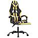 Sedia da Gaming Girevole con Poggiapiedi Nero e Oro Similpelle - Foto miniatura 5