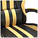 Sedia da Gaming Girevole con Poggiapiedi Nero e Oro Similpelle - Foto miniatura 6