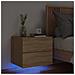 Comodino A Parete Con Luci Led Rovere Sonoma - Foto miniatura 1