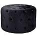 Pouf Seduta Rotondo 67 Cm Rivestito In Velluto Morbido E Colorato Softy - Black - Foto miniatura 1