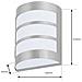 Applique In Acciaio Lampada Da Parete Muro Interno Esterno Portalampada E27 Ip44 - Foto miniatura 6