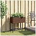 Fioriera da Giardino con Ripiano Marrone in Polyrattan - Foto miniatura 5