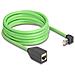 Cavo di prolunga di rete da RJ45 Cat. 6A maschio angolato verso l'alto per femmina SF /UTP adatto per catene portacavi PUR (TPU) 5 m verde - Foto miniatura 2