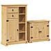 Set Mobili da Bagno 2 pz Corona in Legno Massello di Pino - Foto miniatura 1