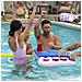 Portabevande Gonfiabile, Gioco Beer-pong, Bancone Bar Piscina. 180x80x12cm. Colore Bianco - Foto miniatura 6