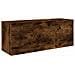 Armadietto Bagno Rovere Fumo 80x25x30 Cm In Legno Multistrato - Foto miniatura 2