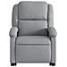 Poltrona Alzapersona Massaggi Elettrica Grigio Chiaro Tessuto - Foto miniatura 9