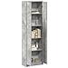 Armadio Grigio Cemento 55x25x189 cm in Legno Ingegnerizzato - Foto miniatura 3