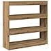 Mobile per libri/separatore di stanze in rovere artigianale - 100x30x103cm, realizzato in legno ingegnerizzato - Foto miniatura 1