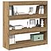 Mobile per libri/separatore di stanze in rovere artigianale - 100x30x103cm, realizzato in legno ingegnerizzato - Foto miniatura 3