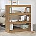 Mobile per libri/separatore di stanze in rovere artigianale - 100x30x103cm, realizzato in legno ingegnerizzato - Foto miniatura 4