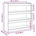 Mobile per libri/separatore di stanze in rovere artigianale - 100x30x103cm, realizzato in legno ingegnerizzato - Foto miniatura 9