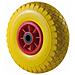 Ruota Per Carrelli Gialla In Poliuretano 3.00x4” Portata 50kg Ø 250mm - Foto miniatura 1