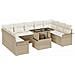 Set Divano da Giardino 10 pcs Beige 100 x 55 x 73 cm - Foto miniatura 1