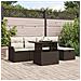Set Divano da Giardino con cuscino 6 pcs Marrone Poly Rattan - Foto miniatura 2