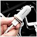 Caricatore Per Auto Rapido Con 2 Porte Usb 5v / 2.1a, Bianco - Foto miniatura 4