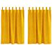 Tende con tende 2 pcs giallo senape 140 x 140 cm Velluto - Foto miniatura 1