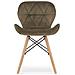 Sedia in velluto VALORA WAKO - Design ergonomico moderno, marrone x 4 - Foto miniatura 3