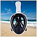 Maschera Da Snorkeling Integrale L /xl: Vista Panoramica 180°, Anti-appannamento, Silicone Liquido White+black - Foto miniatura 2