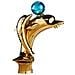 Rubinetto per lavabo da bagno, Blackswan, tipo M253 Delfin, modello oro, misura 25,5 cm - Foto miniatura 1