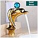 Rubinetto per lavabo da bagno, Blackswan, tipo M253 Delfin, modello oro, misura 25,5 cm - Foto miniatura 2