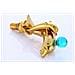 Rubinetto per lavabo da bagno, Blackswan, tipo M253 Delfin, modello oro, misura 25,5 cm - Foto miniatura 3