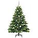 Albero di Natale artificiale con 150 LED Verde 150 cm PE e PVC - Foto miniatura 4