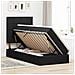 Letto con contenitore e materasso Nero 100 x 200 cm Poliestere - Foto miniatura 4