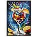 Stampa Su Tela Con Cornice Cocktail 1-multicolore-tessuto-62x3,5x92 Cm - Foto miniatura 1