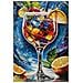 Stampa Su Tela Con Cornice Cocktail 1-multicolore-tessuto-62x3,5x92 Cm - Foto miniatura 4