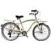 Bici Alluminio Da Uomo Misura 26 City Bike Bicicletta Beach Cruiser Stile Americano Cambio 7v Completa Di Accessori Luci A Led - 46 Panna - Foto miniatura 1