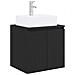 Mobile Lavabo da Parete Nero 49,5 x 41 x 62,5 cm - Foto miniatura 1