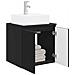 Mobile Lavabo da Parete Nero 49,5 x 41 x 62,5 cm - Foto miniatura 2
