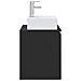 Mobile Lavabo da Parete Nero 49,5 x 41 x 62,5 cm - Foto miniatura 3
