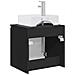 Mobile Lavabo da Parete Nero 49,5 x 41 x 62,5 cm - Foto miniatura 4
