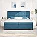 Letto a molle con materasso Blu 100 x 200 cm Velluto - Foto miniatura 3