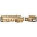 Set di divani da esterno 7 pcs Bianco e Beige Poliestere - Foto miniatura 1