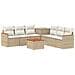 Set di divani 8 pz Beige e Bianco Crema - Foto miniatura 1