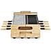 WOD360 Raclette grill multifunzione 8 persone, pietra di granito, base girevole 180°, piastre rimovibili, 8 padelle e 8 spatole, 1400 W - Foto miniatura 2