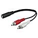 ICOC 020-NC-15 - Cavo Stereo Jack 3.5 mm F a 2 x RCA M 0,20 mt - Foto miniatura 1