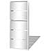 Scarpiera a 5 Strati con Specchio Bianca 63x17x169,5 cm - Foto miniatura 2