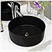 Lavandino Tondo In Ceramica Nero 40 X 15 Cm - Foto miniatura 1
