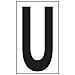 Adesivo Lettera U Abitazioni Uffici Luoghi Pubblici 10cmx5,6cm - Foto miniatura 1