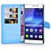 Custodia Compatibile Con Honor 6 Plus In Pastello Blu - Coperchio Protettiva Con Chiusura Magnetica, Funzione Stand E Tasca Per Le Carte - Foto miniatura 4
