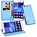 Custodia Compatibile Con Honor 6 Plus In Pastello Blu - Coperchio Protettiva Con Chiusura Magnetica, Funzione Stand E Tasca Per Le Carte - Foto miniatura 5