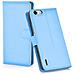Custodia Compatibile Con Honor 6 Plus In Pastello Blu - Coperchio Protettiva Con Chiusura Magnetica, Funzione Stand E Tasca Per Le Carte - Foto miniatura 8