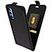 Custodia Oppo Reno 4 Protezione Sportellino Verticale Nero - Foto miniatura 3